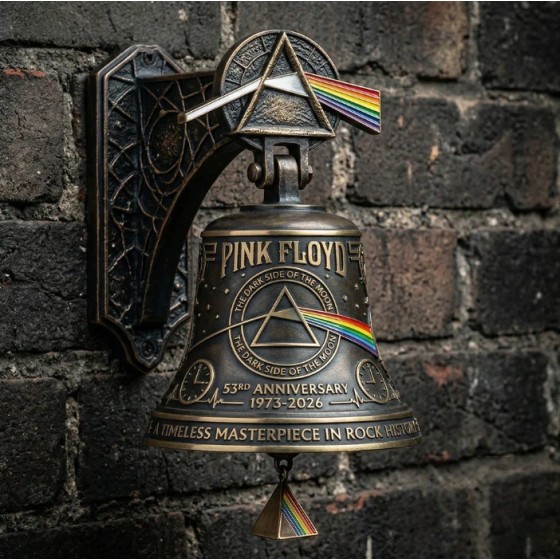 Pink Floyd Dark Side Of The Moon Doorbell 53rd Anniversary Classic Rock Music Wall Decor Retro Prism Bell