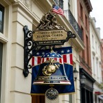 USMC 250th Anniversary Doorbell Iwo Jima Memorial 1775 2025 Marine Corps Patriotic Wall Bell Veteran Gift