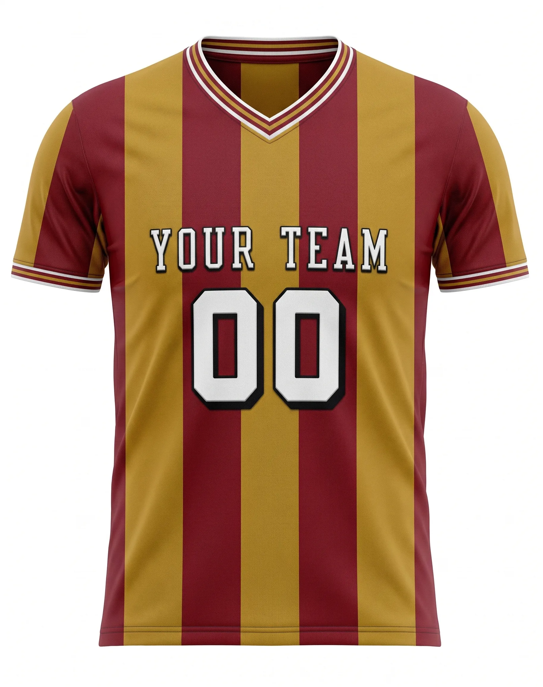 Custom Vintage Soccer Jersey Burgundy Gold High Street Casual Football Shirt Retro Blokecore Tee Personalized Classic Sportswear